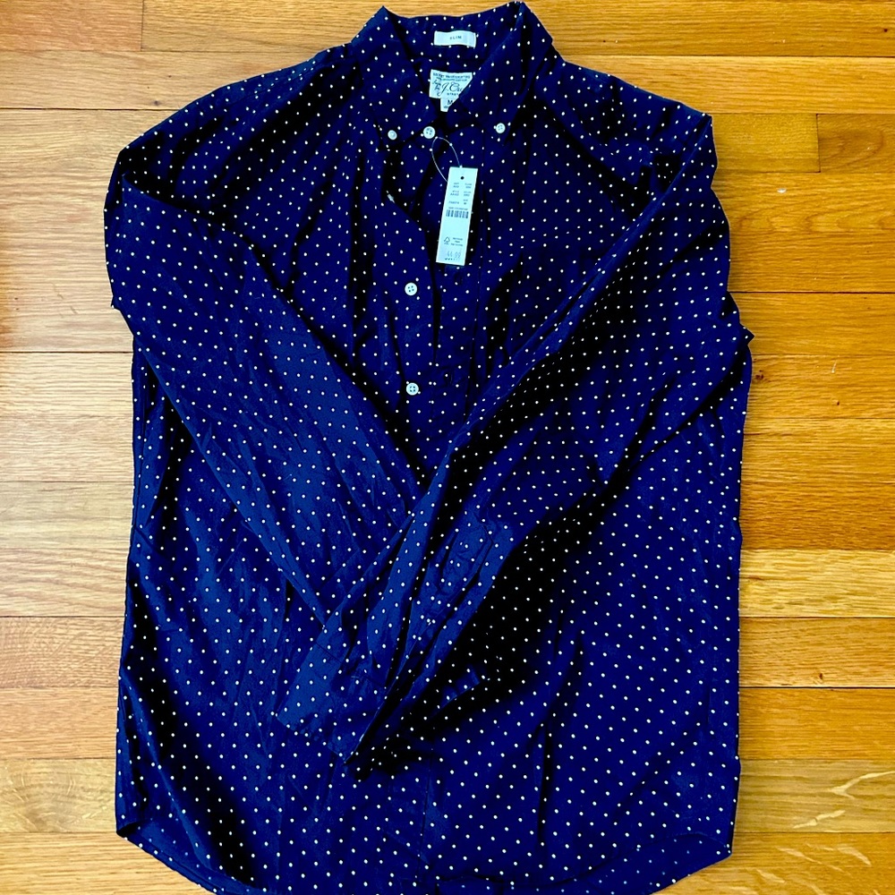jCrew Mens Slim Stretch Dress Shirt
